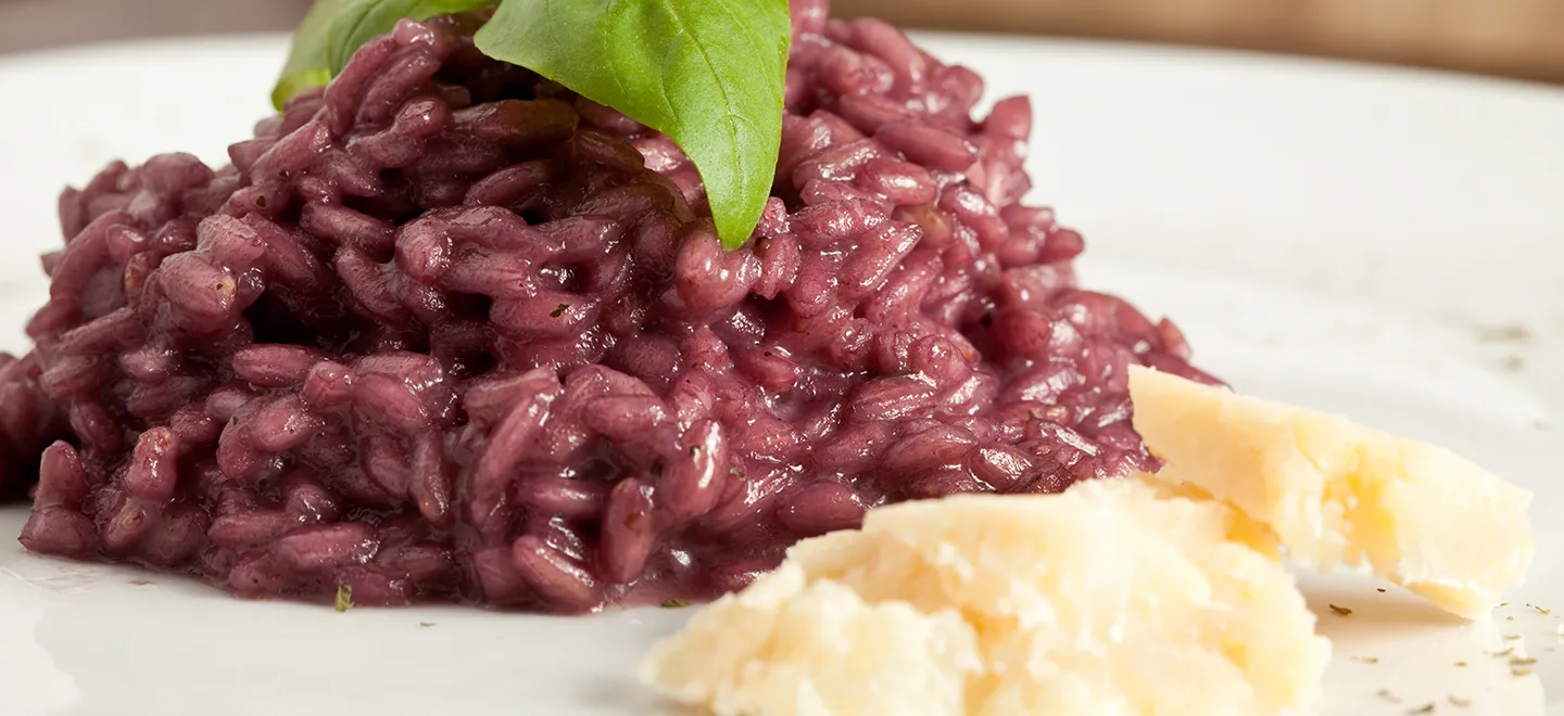 Risotto with Amarone and Parmigiano